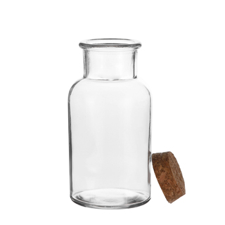 40 x Vintage Glass Vase Glass Spice Candy Bottles Jars with Cork Stopper Lid 250ml