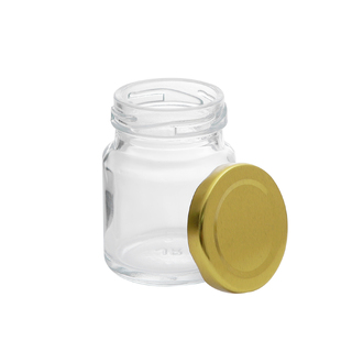 162 x 75ml Premium Gold Lid Candy Jam Glass Jars