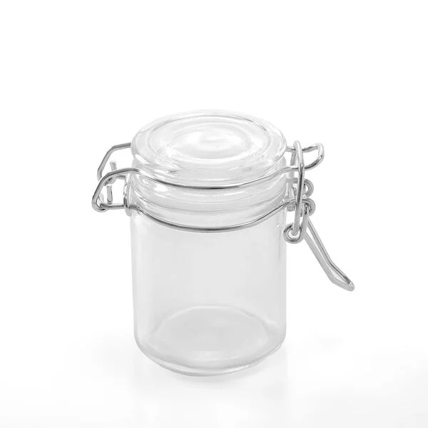 24 x 45ml Glass Jar Clip Lid Bottle Jam Storage Container Air Tight Seal