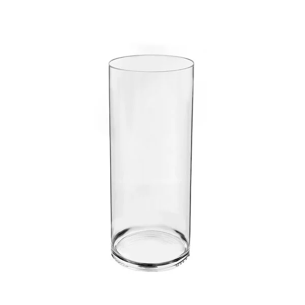 6 x Clear Glass Vases Cylinder 25CM x 10CM Wedding Event Table Deco Bulk Lot