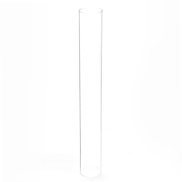 6 x Clear Glass Candle Sleeves 6.5cmDx50cmH