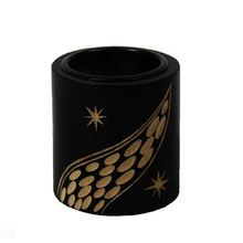 12 x Black Wooden Star Cutout Candle Holder 6cm