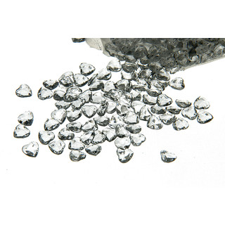 1000 pcs Clear 10mm Heart Shape Table Confetti Gem Scatter Wedding Decoration