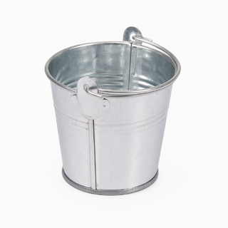 Bulk Lot x 25 Mini Silver Tin Buckets Wedding Party Accessory Candy Gift Container