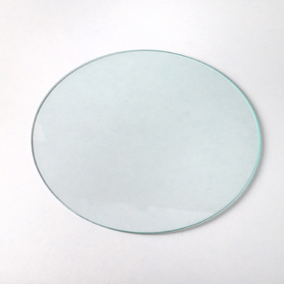 10 x Round Clear 30CM Glass Centrepiece Base Slab