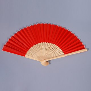 24 x Red Silk Folding Fan