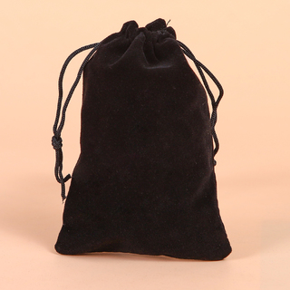50 x Black Drawstring Flannel Storage Bags