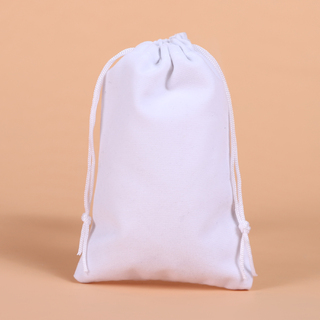 50 x White Drawstring Flannel Storage Bags