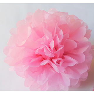 10 X 8" Pink Tissue Paper Ball Pom Poms 