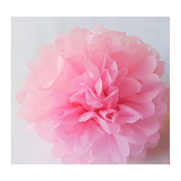10 X 8" Pink Tissue Paper Ball Pom Poms 