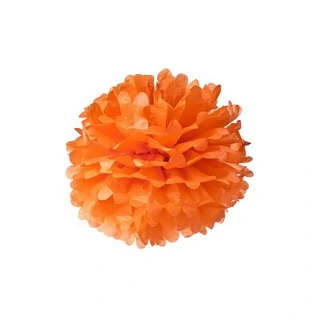 10 X 8" Orange Tissue Paper Ball Pom Poms