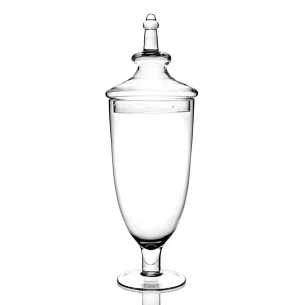 Transparo Large Clear Glass Apothecary Trophy Cup Jar 49cm