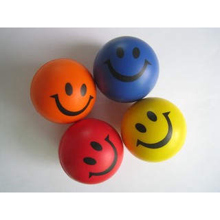 Bulk Lot x 24 Smile Face Foam Ball Hand Stress Relief Squeeze 