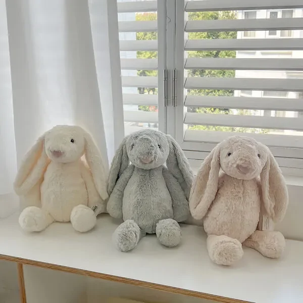12 x Assorted Brown, Beige Plush Bunny - 31cm