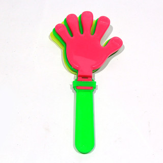 12 x Coloured Plastic Hand Clappers