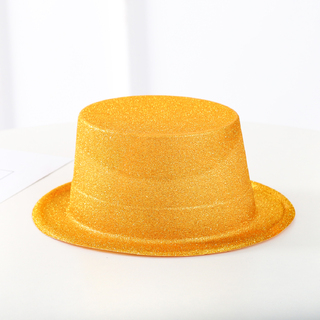 Gold Glitter Party Fun Fancy Top Hat 