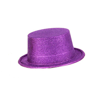 Purple Colorful Glitter Party Fun Fancy Top Hat 