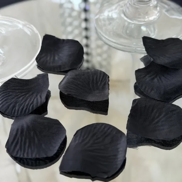 1000 Black Bridal Flowergirl Basket Rose Flower Table Scatters Artificial Petals Flower