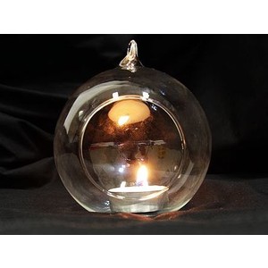 20 x Hanging Ball Clear Glass Candle Holder 10cm Bulk Lot Wedding Event Function 