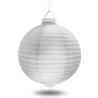 12 x White Battery Operated Paper Wedding Party Lantern 8''/20CM