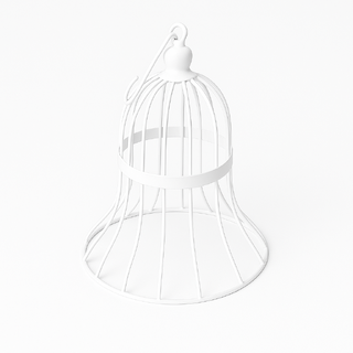 12 X White Wedding Bird Cage Bell Metal Candy Favor Gift Decoration 