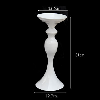 6 x White Decorative Candle Holder - Height 31cm
