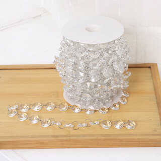 10M DIY Bead Garland Diamond Acrylic Clear Crystal Curtain Wedding Party Decor