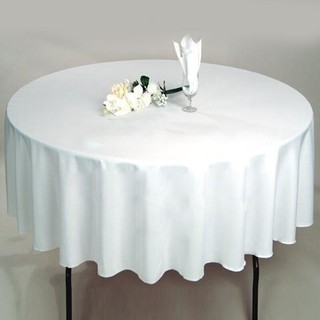 Bulk Lot 10 x 320cm White Round Tablecloths Wedding Event Party Function Decoration