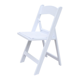 4 x White Wedding American Chair Foldable All Weather Outdoor 