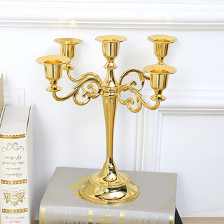 Gold Wedding Metal Vintage Candelabra Candlestick Dinner Candle Holders Stand 