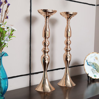 6 x Gold Decorative Candle Holder - Height 49.5cm