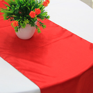 10 x Red Satin Table Runner Chair Cover Sash Ribbon Roll Wedding Decor