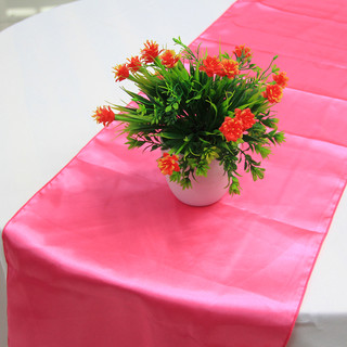 10 x Hot Pink Satin Table Runner Chair Cover Sash Ribbon Roll Wedding Decor