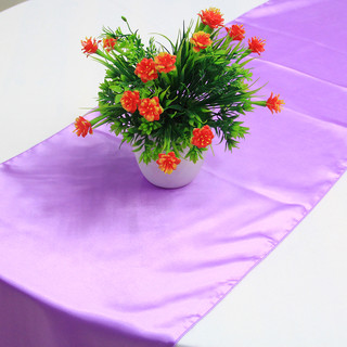 10 x Lavender Satin Table Runner Chair Cover Sash Ribbon Roll Wedding Decor