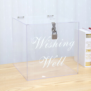 Clear Wedding Wishing Well Acrylic Money Gift Card Box