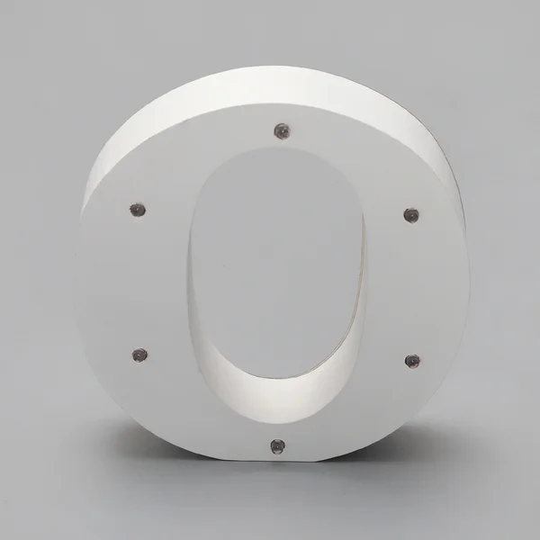 'O'  White Alphabet Wooden Letter LED Sign Light