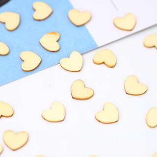 500pcs x Wooden blank Heart Shape 1.5cm Table Scatter Embellishment