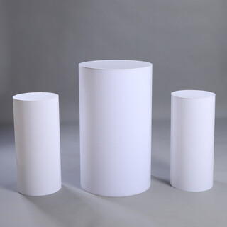 3PCS Round Cylinder Pedestal Display Art Decor Plinths Pillars 