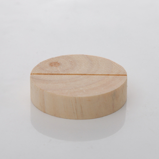 20 x Circle Wooden Card Photo Table Number Holder 6cm