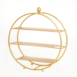 3 Tier Gold Iron Cupcake Stand Round Tiered Dessert Cake Display 