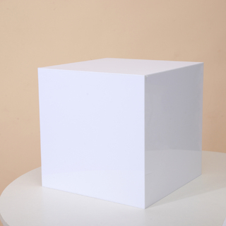White Square Cube Acrylic Table Riser 30x30x30cm