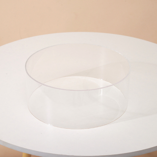 Clear Round Cylinder Acrylic Table Riser 30x30x12cm