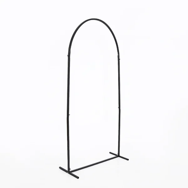 2m x 1m Black Metal Decorative Arch Floral Ceremony Backdrop Stand