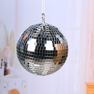 4 x 30CM Disco Hanging Reflective Ball Mirror Glass DJ Party Events Decoration