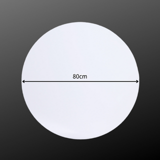 6pcs White Acrylic Wedding Party Welcome Sign Board Round 80cm