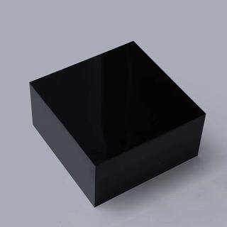 Black Square Cube Acrylic Table Riser 30x30x15cm