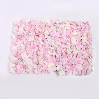 10 x Light Pink Artificial Hydrangea Flower Wall Panels 60x40cm