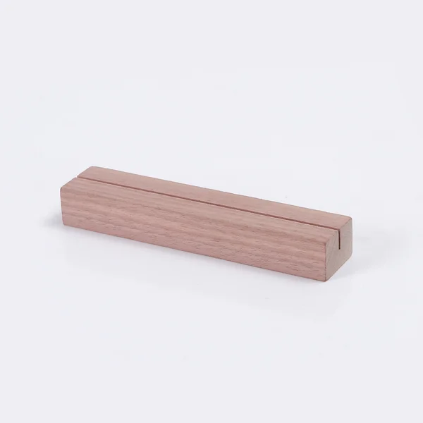 12 x Walnut Wooden Card Photo Table Number Holder 14.5cm
