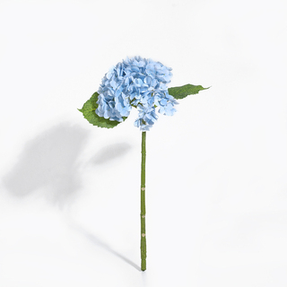 12 x Blue Artificial Hydrangea Flowers Real Touch Full Bloom with 288 Petals
