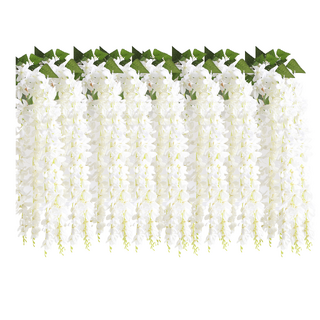 10 x White Artificial Dendrobium Orchids Spray x 5 Sprays 86cm